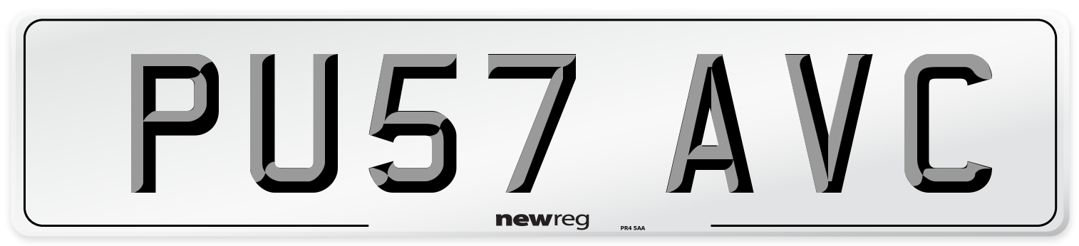 PU57 AVC Number Plate from New Reg